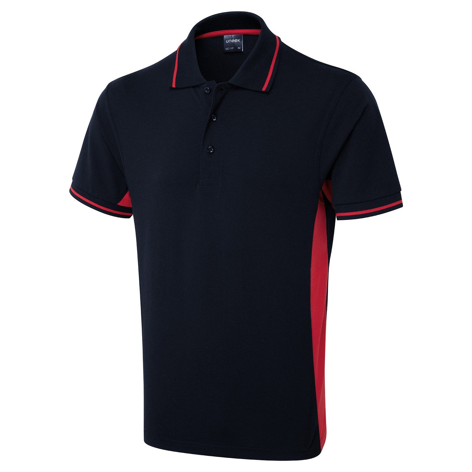 Uneek Two Tone Polo Shirt - Navy/Red Navy/Red