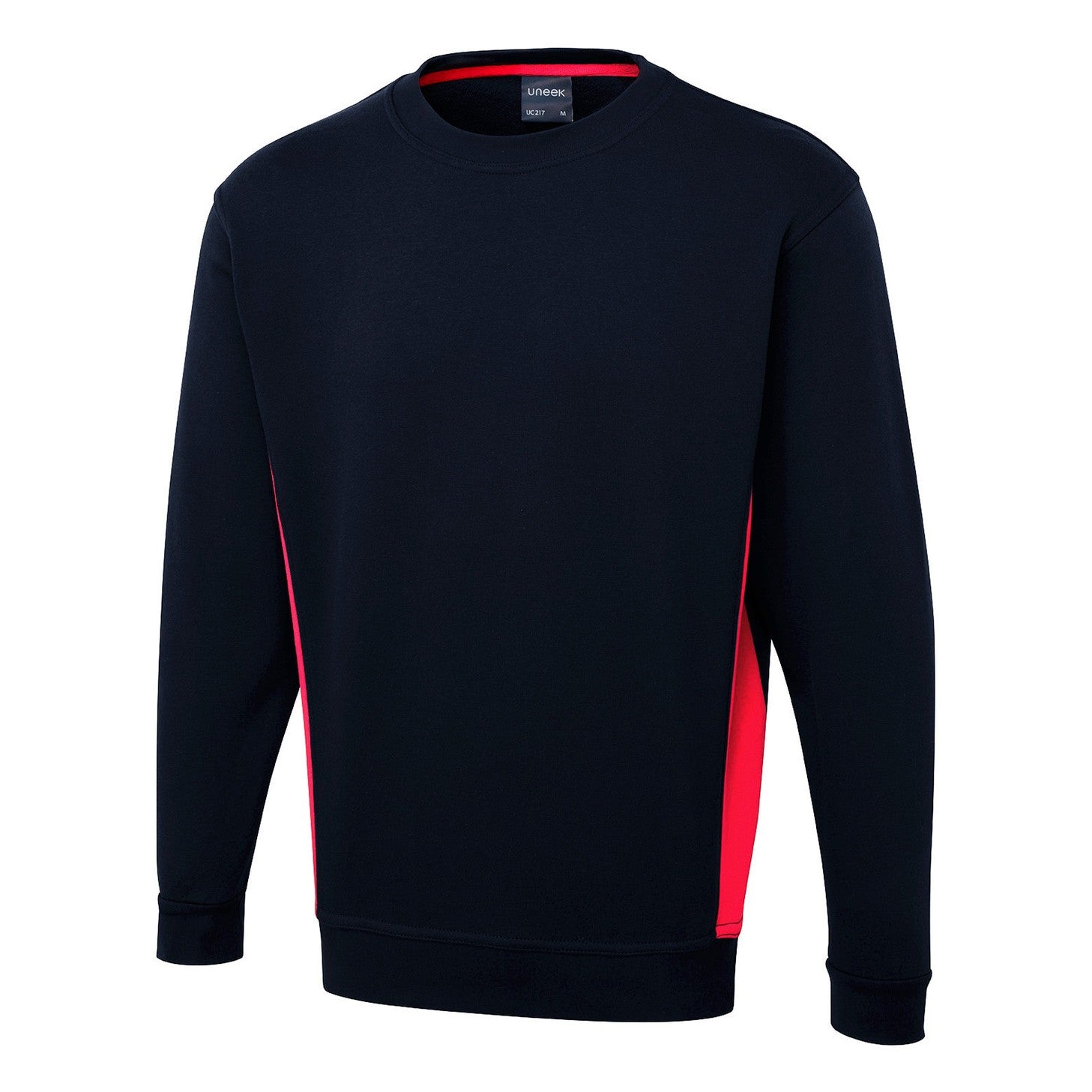 Uneek Two Tone Crew Neck Sweatshirt - Navy/Red Navy/Red