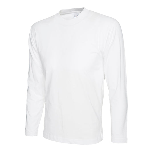 Uneek Long Sleeve Classic T-Shirt - White White