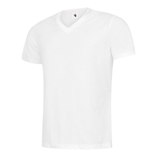 Uneek Classic V Neck T-shirt - White White