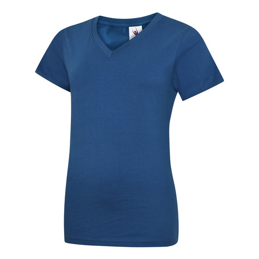 Uneek Ladies Classic V-Neck T-Shirt - Royal Royal