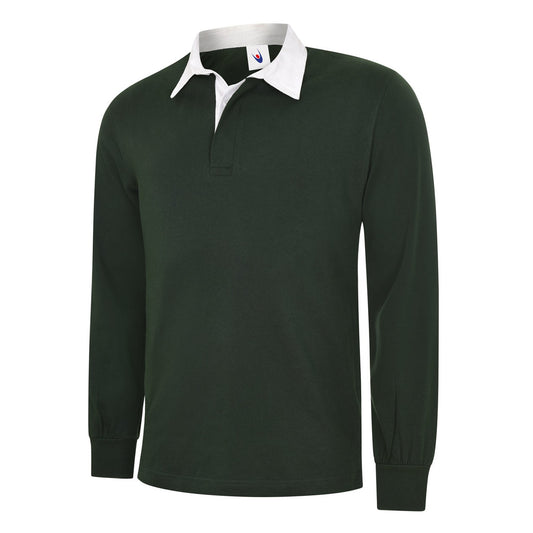 Uneek Classic Rugby Shirt - Bottle Green Bottle Green