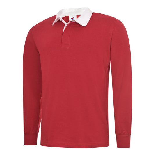 Uneek Classic Rugby Shirt - Red Red