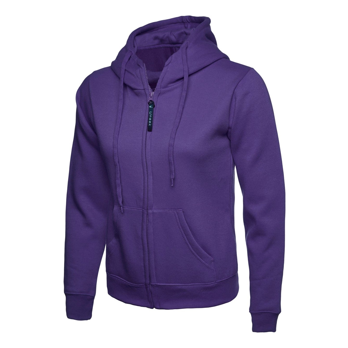 Uneek Ladies Classic Full Zip Hooded Sweatshirt - Purple Purple