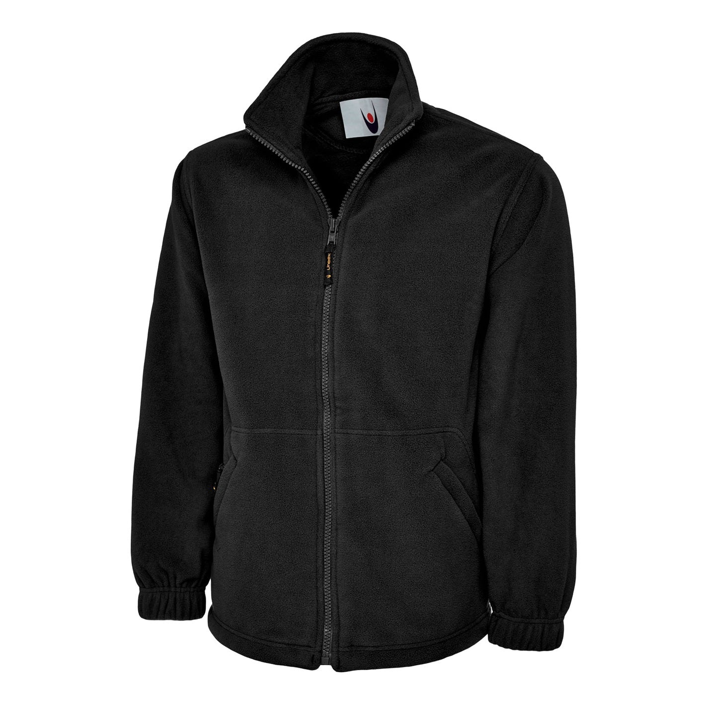 Uneek Heavyweight Full Zip Fleece Jacket - Black Black