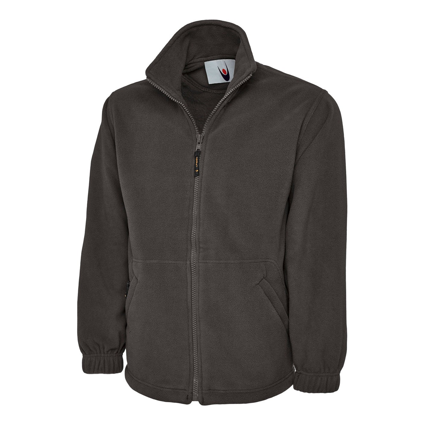 Uneek Heavyweight Full Zip Fleece Jacket - Charcoal Charcoal