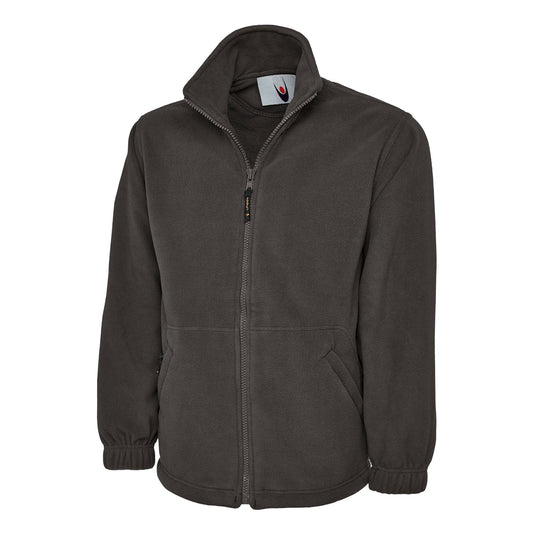 Uneek Heavyweight Full Zip Fleece Jacket - Charcoal Charcoal