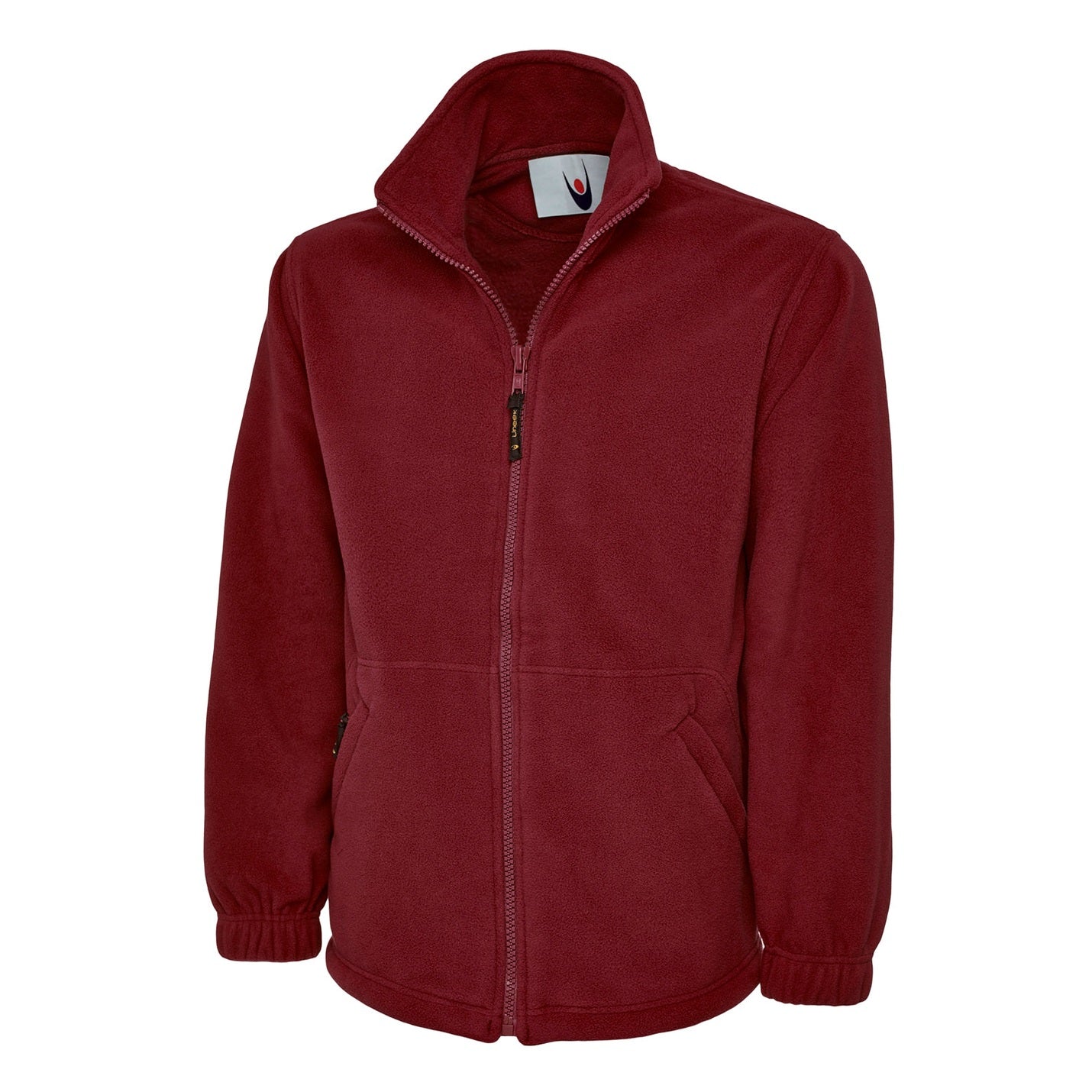 Uneek Heavyweight Full Zip Fleece Jacket - Maroon Maroon