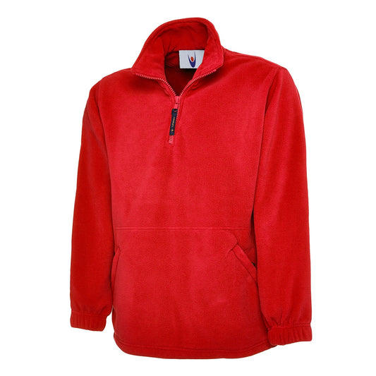 Uneek Classic 1/4 Zip Fleece Jacket - Red Red