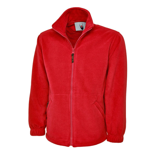 Uneek Classic Full Zip Fleece Jacket - Red Red