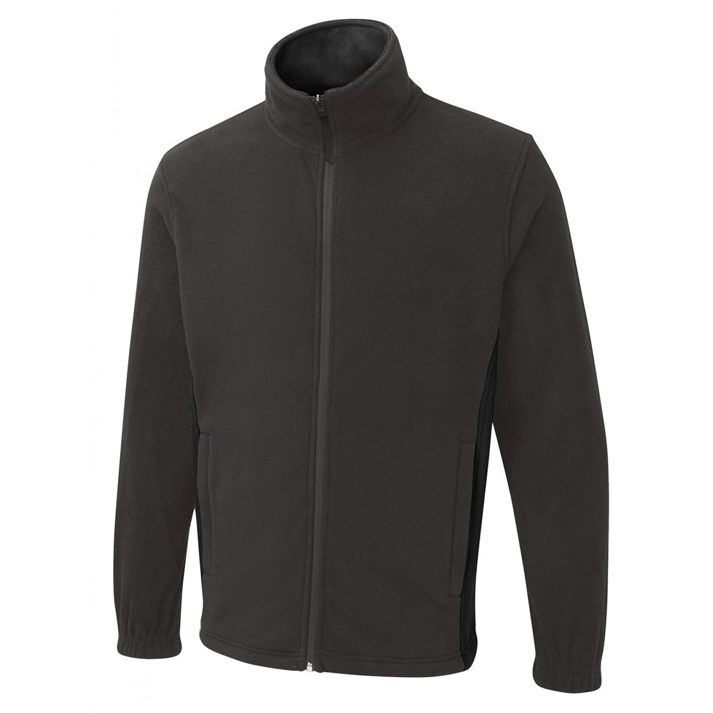 Uneek Two Tone Full Zip Fleece Jacket - Charcoal/Black Charcoal/Black
