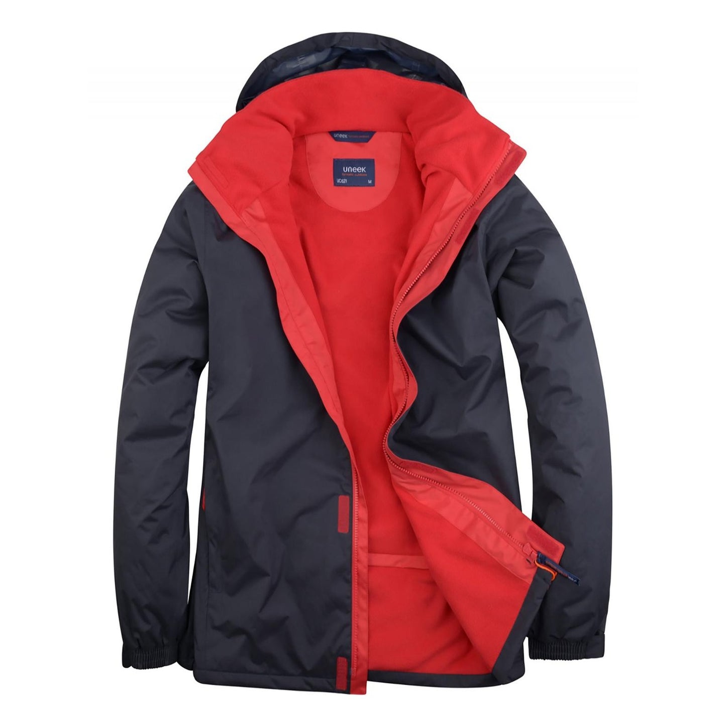 Uneek Deluxe Outdoor Jacket - Navy/Red Navy/Red