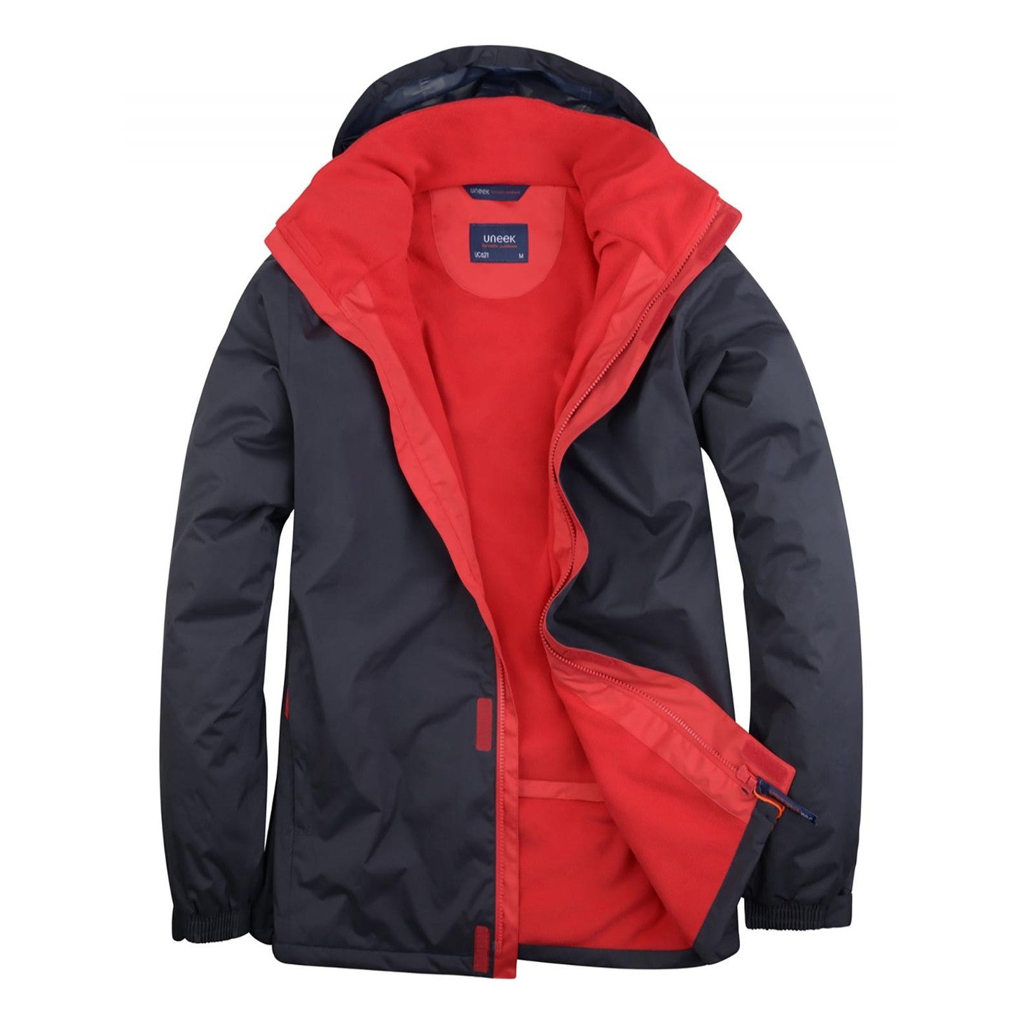 Uneek Deluxe Outdoor Jacket - Navy/Red Navy/Red