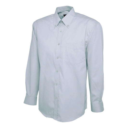 Uneek Mens Pinpoint Oxford Full Sleeve Shirt - Light Blue Light Blue