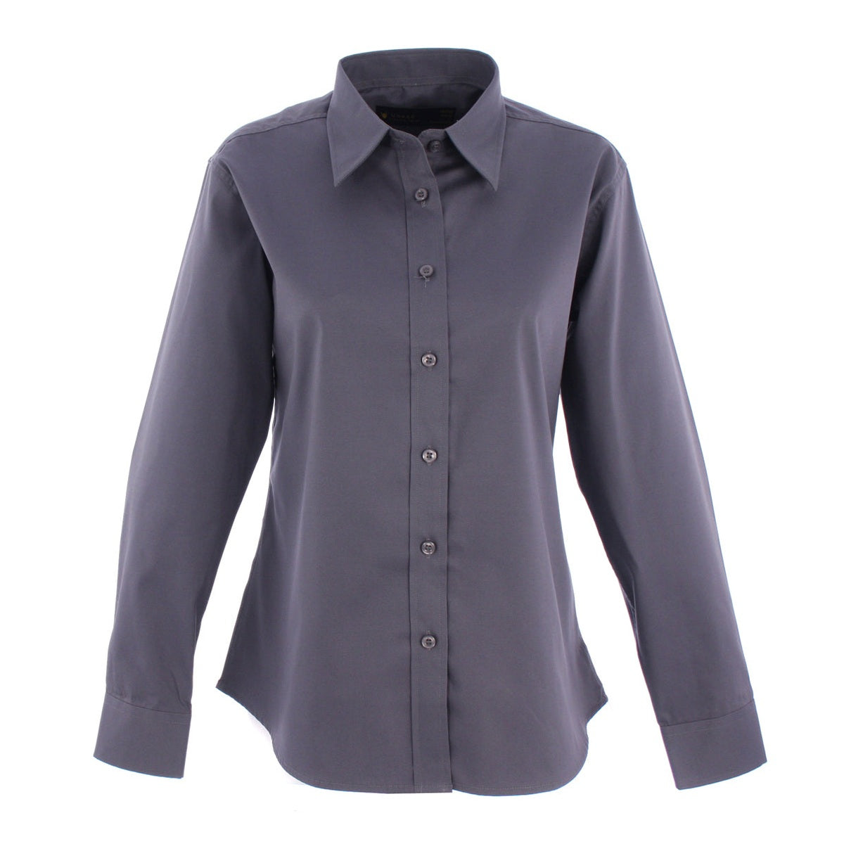 Uneek Ladies Pinpoint Oxford Full Sleeve Shirt - Charcoal Charcoal