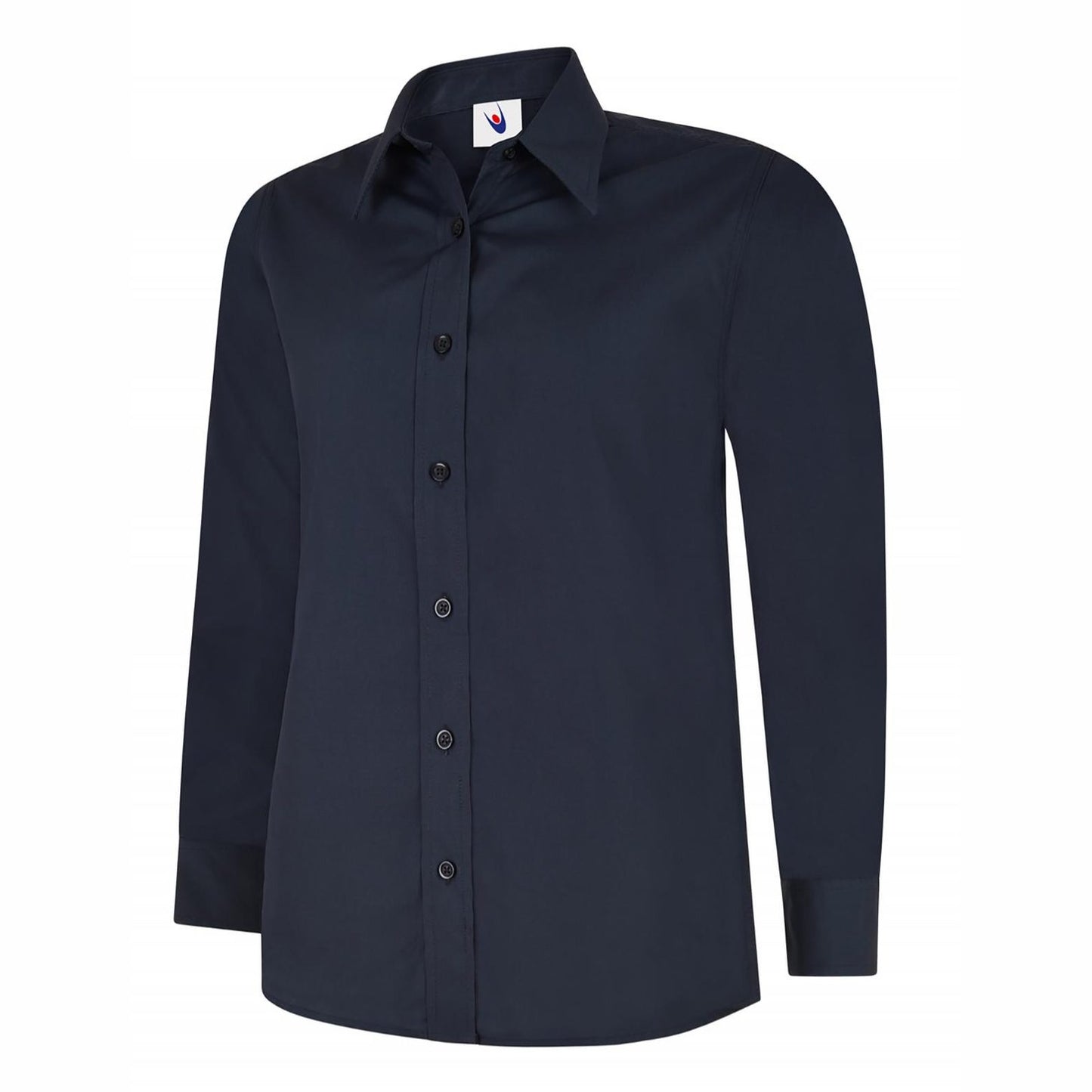 Uneek Ladies Poplin Full Sleeve Shirt - Navy Navy