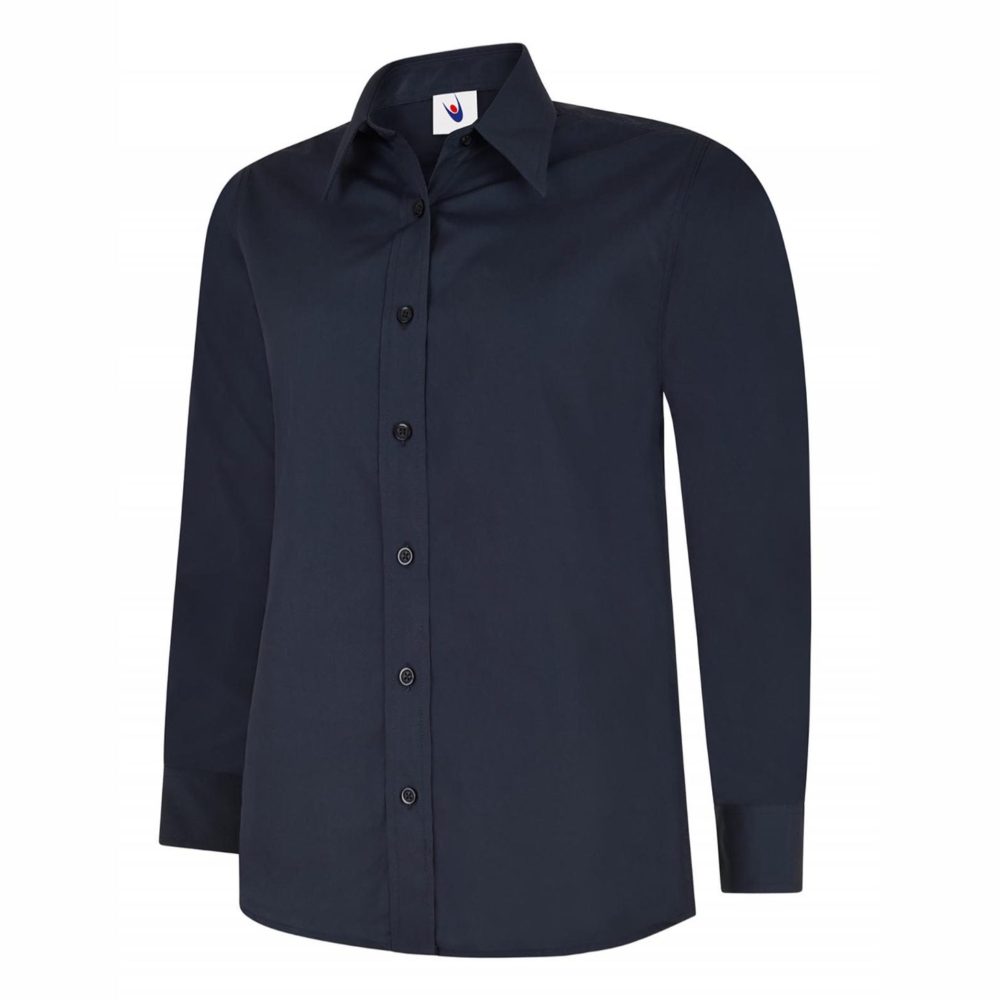 Uneek Ladies Poplin Full Sleeve Shirt - Navy Navy