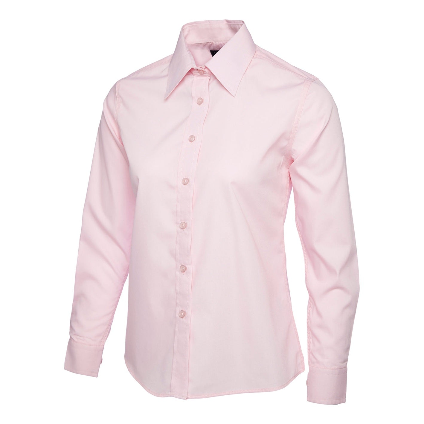 Uneek Ladies Poplin Full Sleeve Shirt - Pink Pink