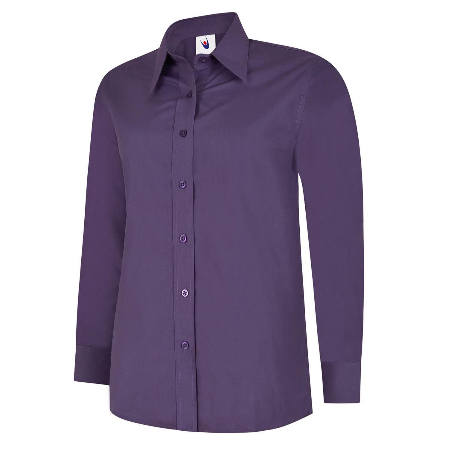 Uneek Ladies Poplin Full Sleeve Shirt - Purple Purple