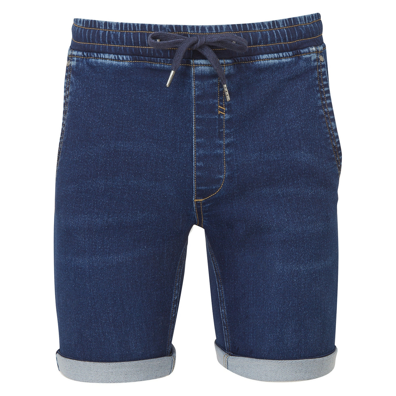 Men’s denim drawstring shorts
