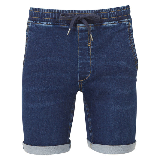 Men’s denim drawstring shorts