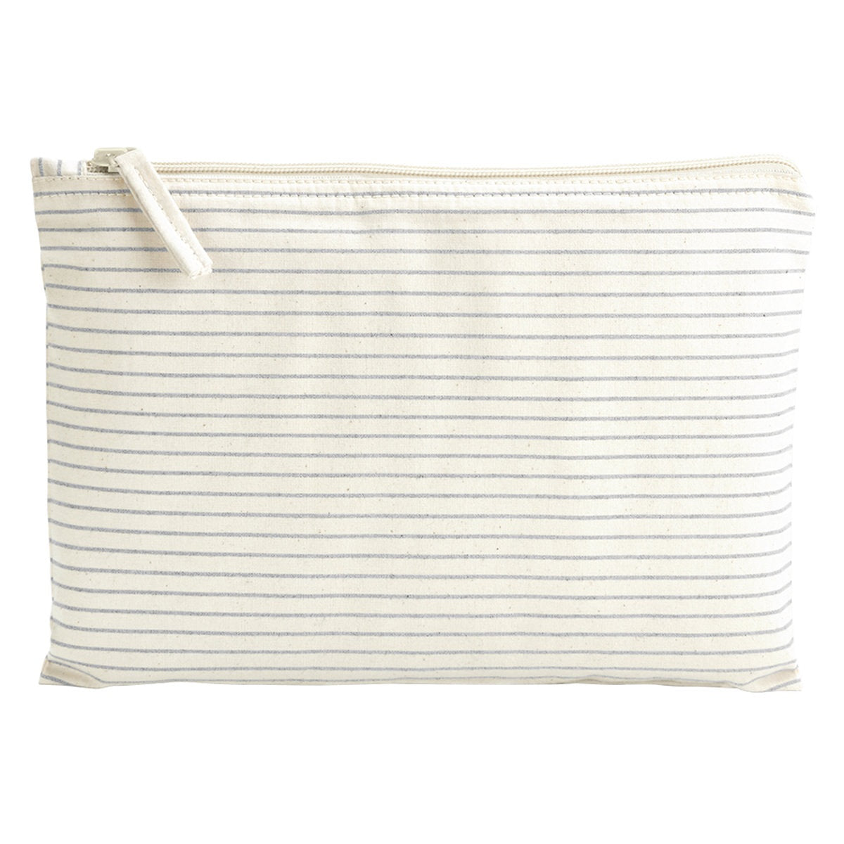 Striped organic accessory pouch