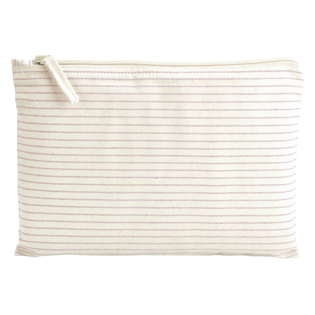 Striped organic accessory pouch