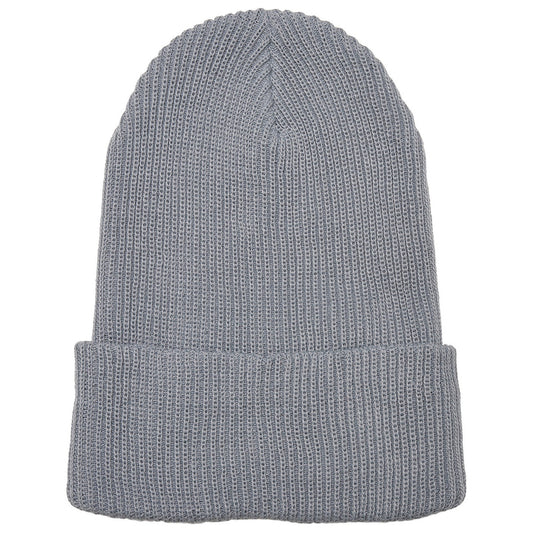 Recycled yarn ribbed knit beanie (1504RY)