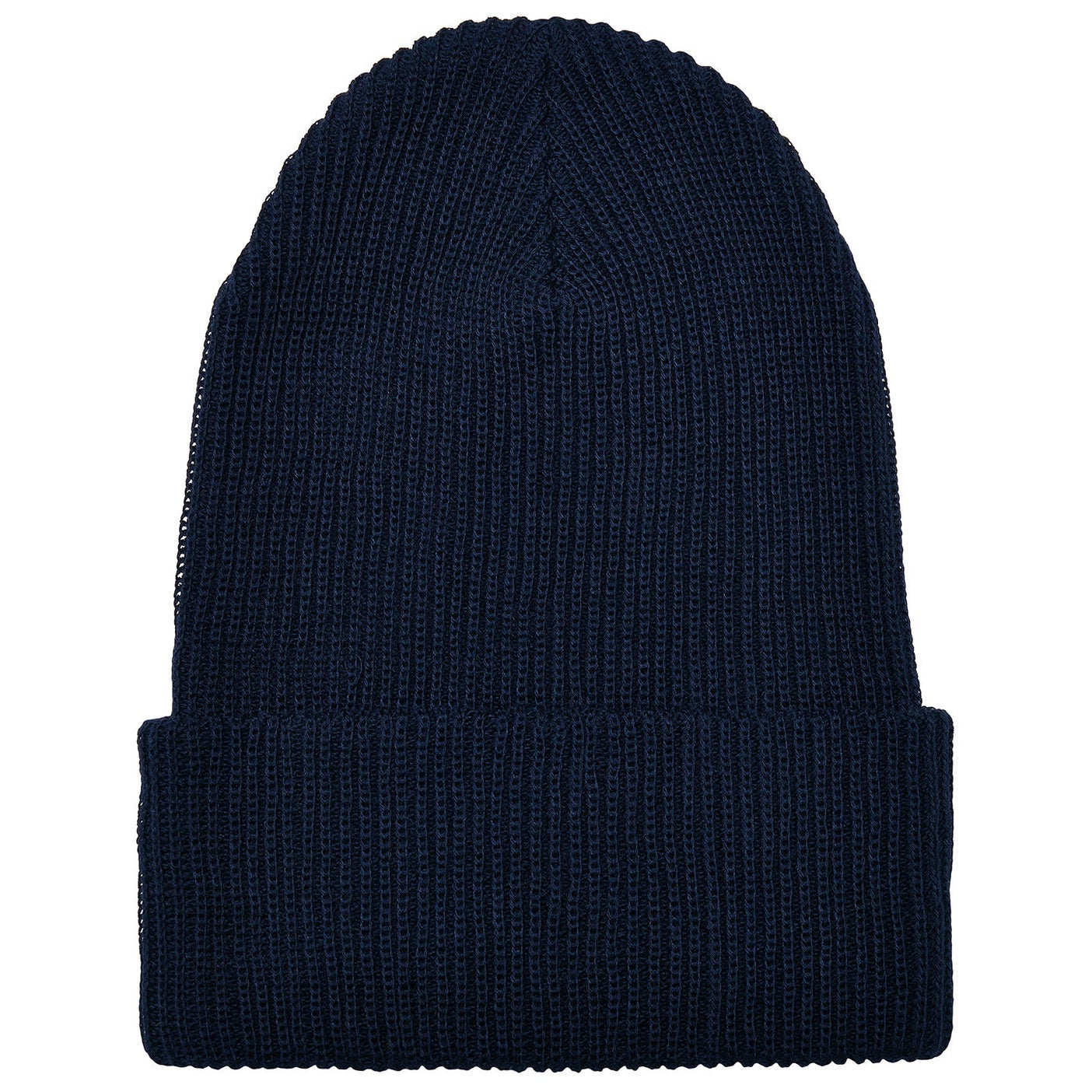 Recycled yarn ribbed knit beanie (1504RY)