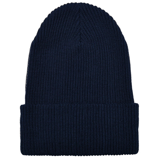 Recycled yarn ribbed knit beanie (1504RY)