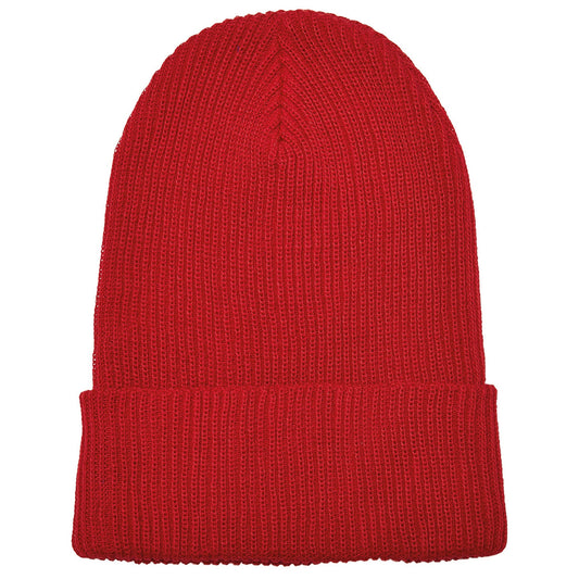 Recycled yarn ribbed knit beanie (1504RY)