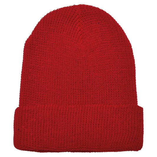 Recycled yarn waffle knit beanie (1505RY)