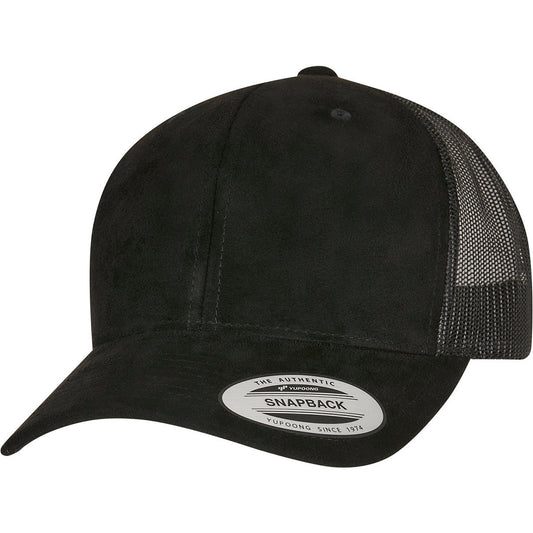 Imitation suede leather trucker cap (6606SU)