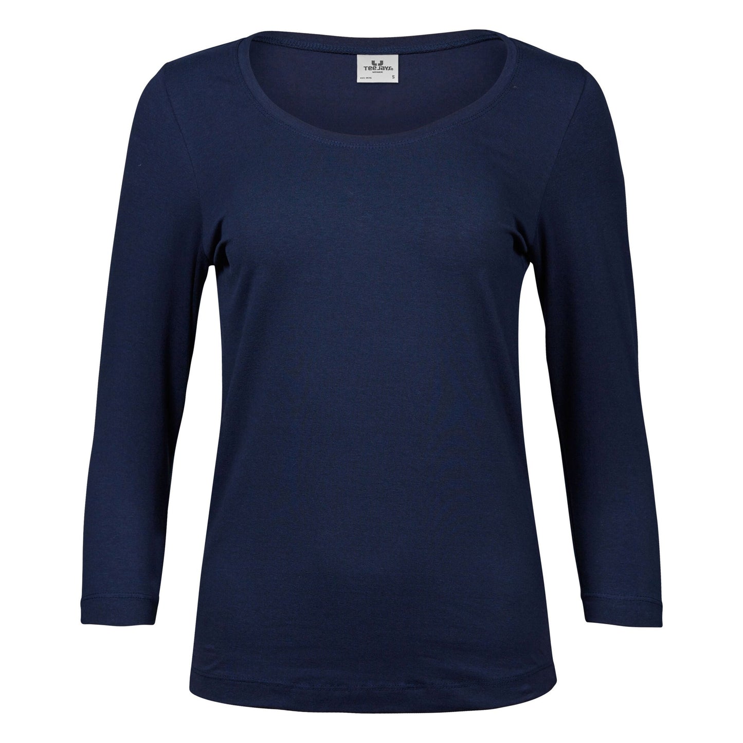 Ladies' Stretch 3/4 Sleeve Tee - Navy