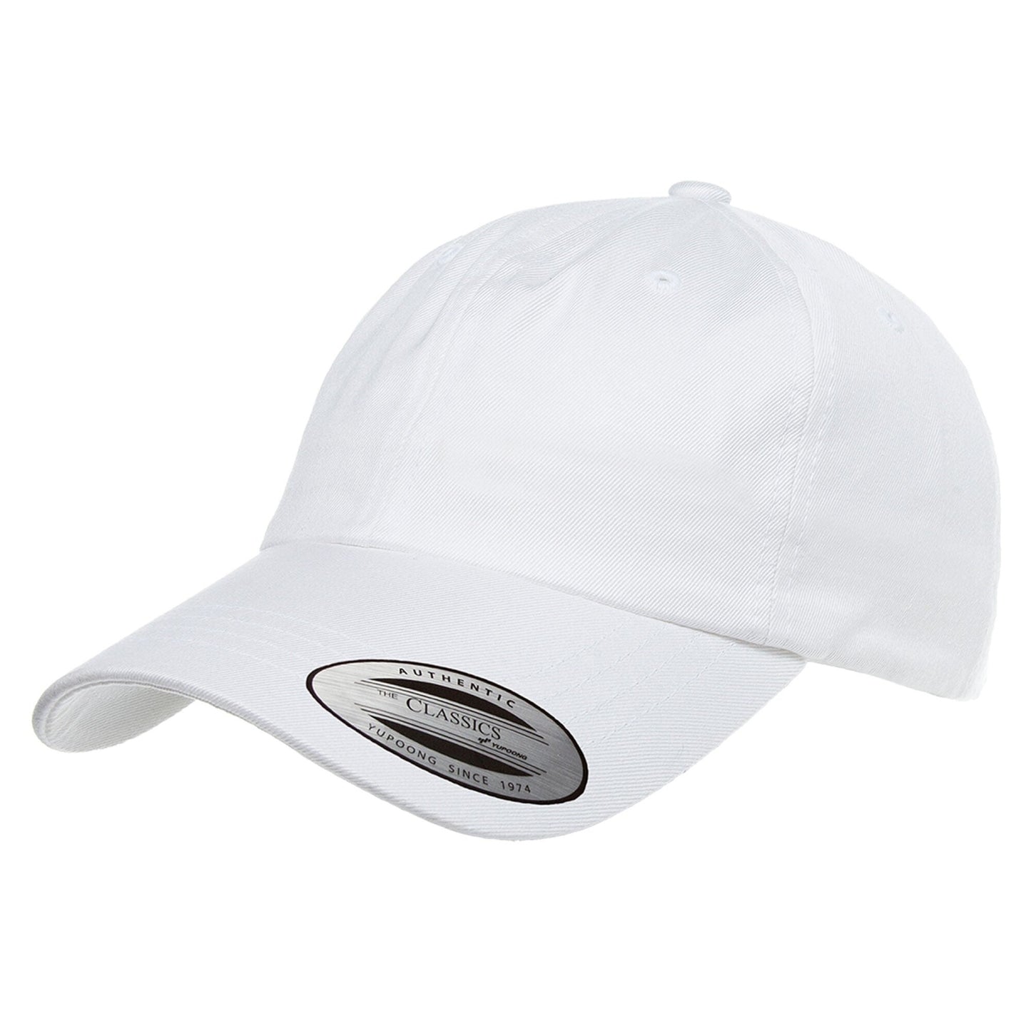 Low Profile Cotton Twill Cap - White