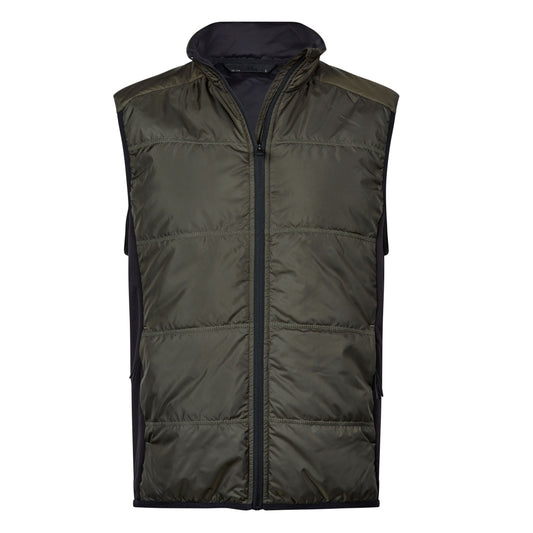 Hybrid-Stretch Bodywarmer - Deep Green/ Black