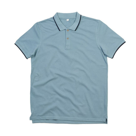 The Tipped Polo - Light Denim/Navy