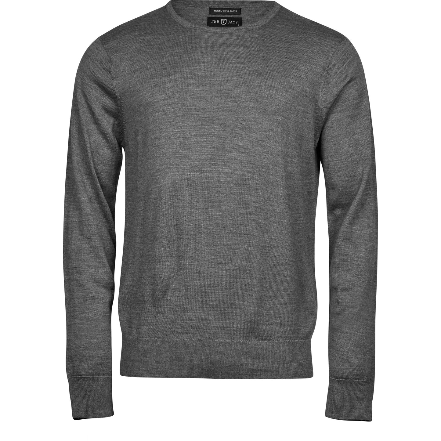 Men's Crew Neck Knitted Sweater  - Grey Melange