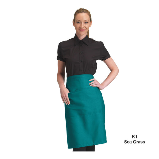 Recycled Waist Apron With Pocket 
 - Sea Grass