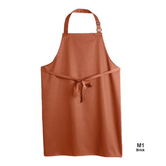 Multi-Coloured Recycled Bib Apron - Brick Red