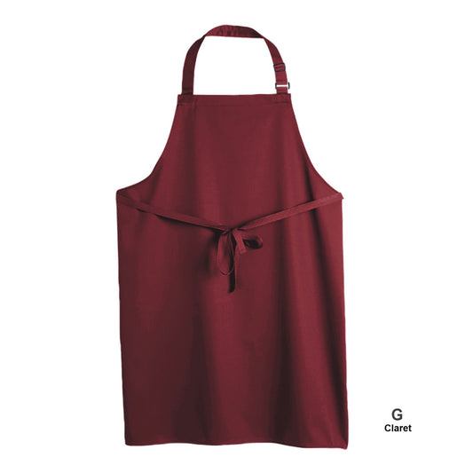 Multi-Coloured Recycled Bib Apron - Claret