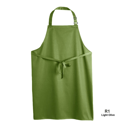 Multi-Coloured Recycled Bib Apron - Light Olive