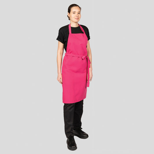 Multi-Coloured Recycled Bib Apron - Hot Pink