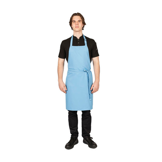 Multi-Coloured Recycled Bib Apron - Mid Blue