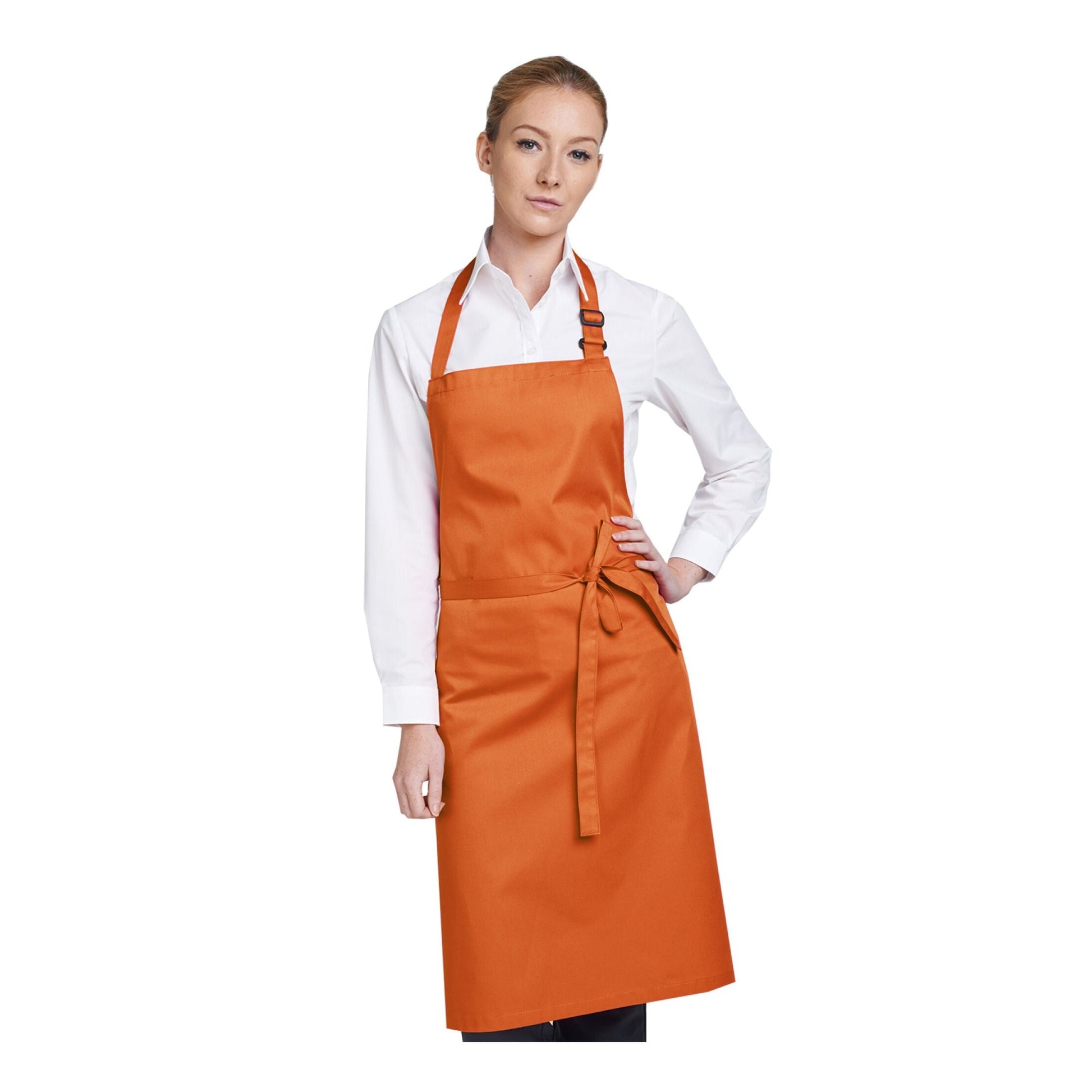 Multi-Coloured Recycled Bib Apron - Orange