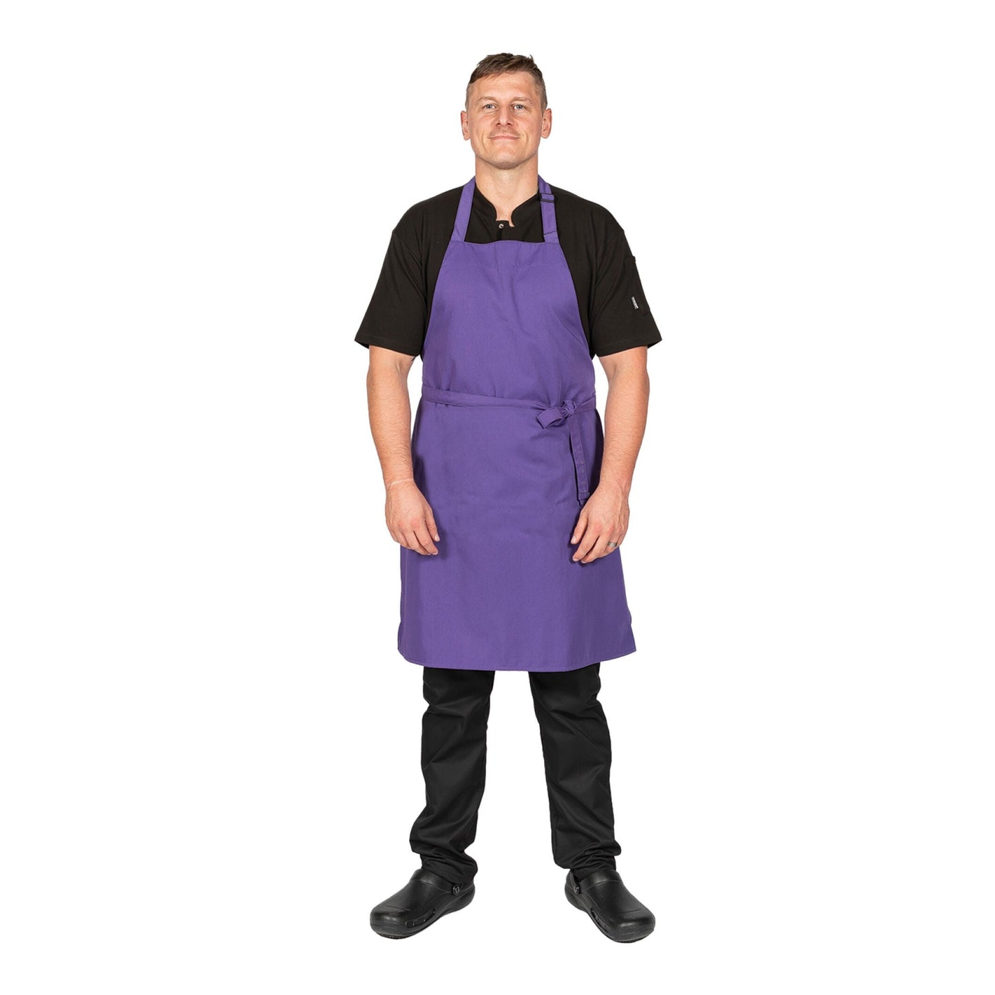 Multi-Coloured Recycled Bib Apron - Purple