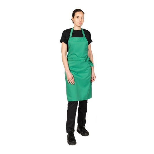 Multi-Coloured Recycled Bib Apron - Emerald