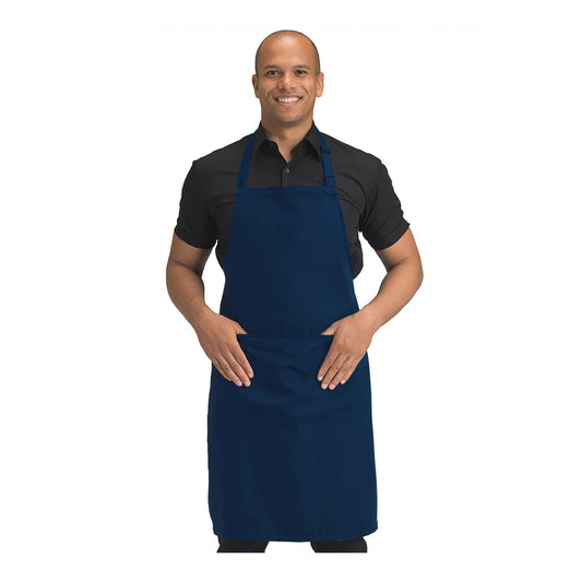 Recycled Bib Apron With Pocket 
 - Navy