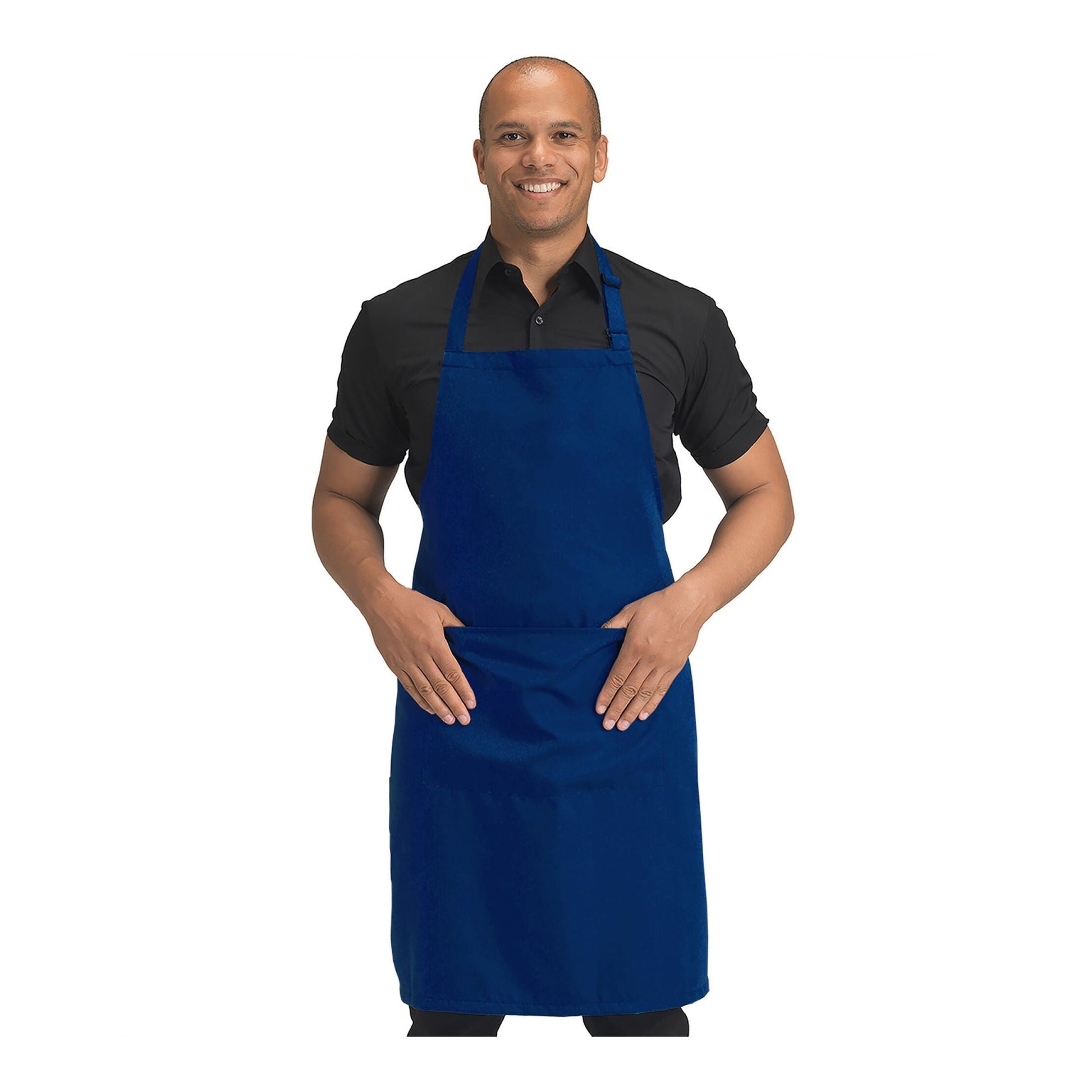 Recycled Bib Apron With Pocket 
 - Royal Blue