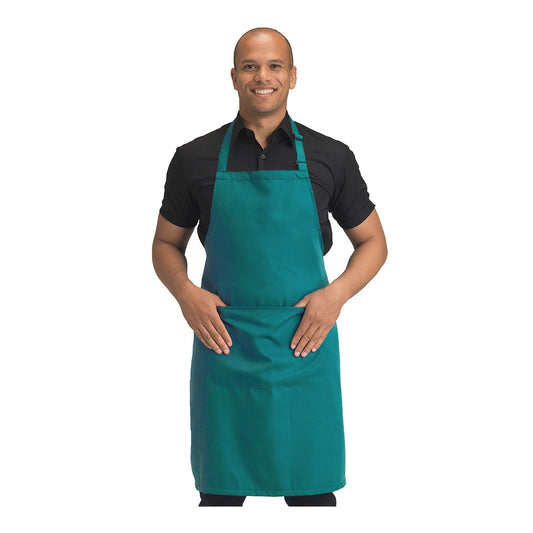 Recycled Bib Apron With Pocket 
 - Sea Grass